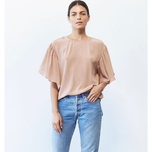 Olympia Etal Bell Top Chambray Small